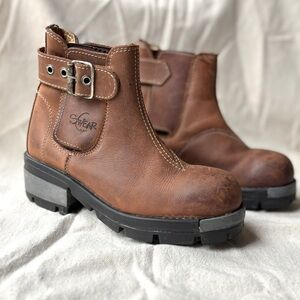 Women’s 90s Swear London Vintage Leather Steel‎ Toe Heel Platform Chelsea Boot
